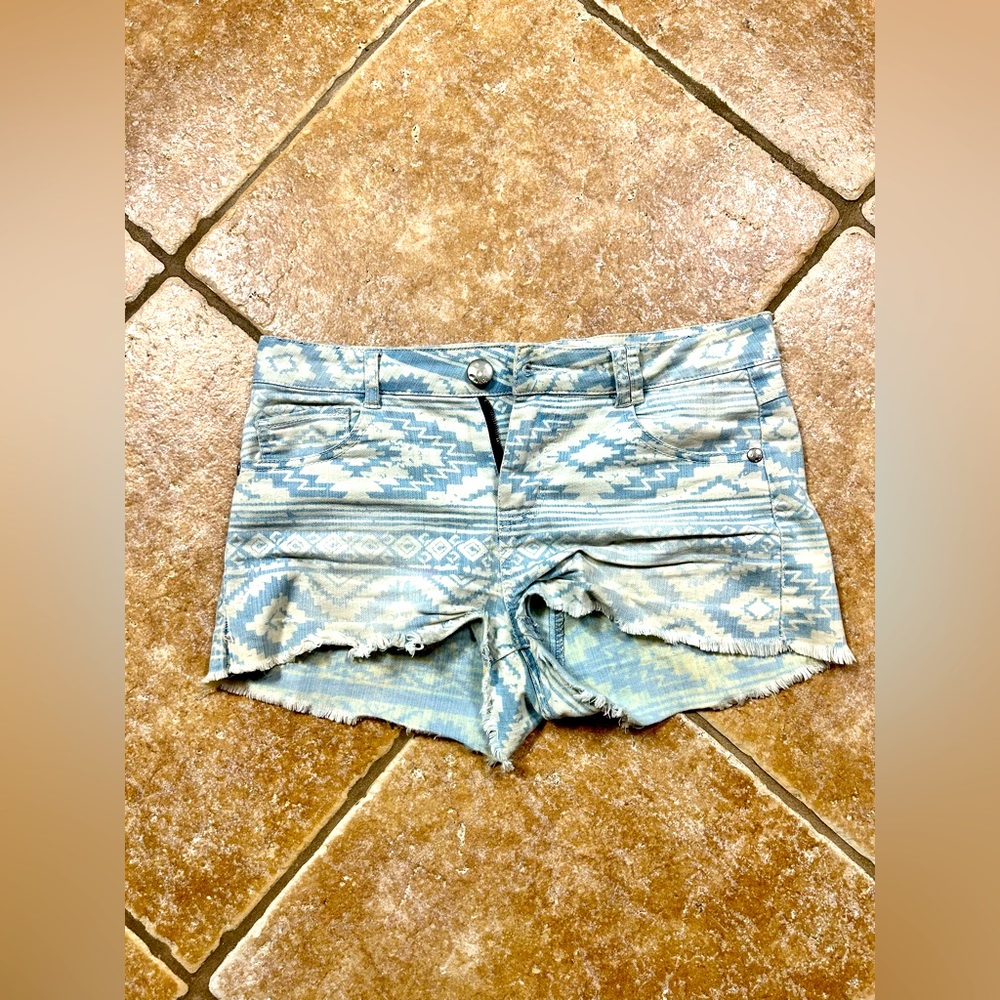 Jolt Junior Graphic Print Jean Shorts